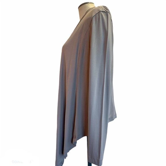 Marc Cain brown taupe open front silk Cardigan Sz XL/14 - Picture 2 of 7